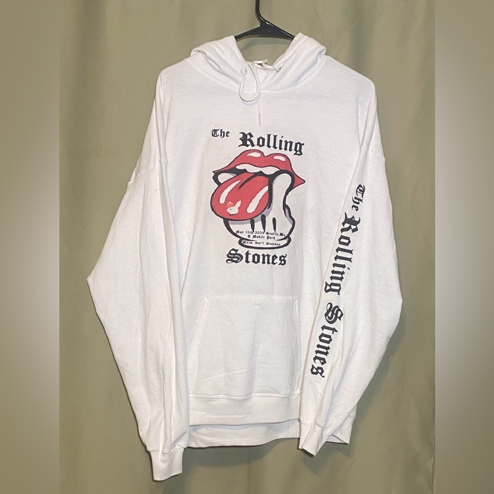 Rolling Stones Rock Int’L Playboy Concert Double Sided Hoodie Hanes  XL